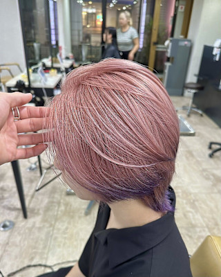 ペールピンクエンドカラー成増地下鉄成増大山