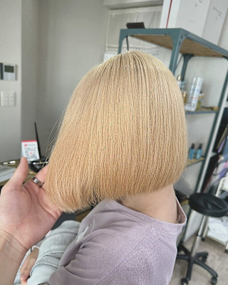 ミルクティーベージュハイトーンボブ成増地下鉄成増大山