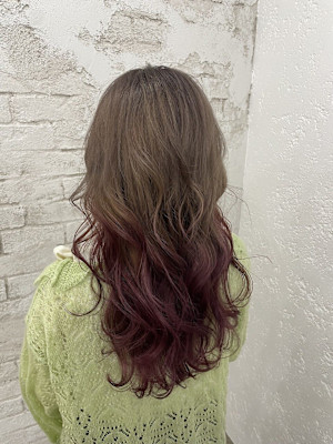 ピンクグラデーションカラー成増地下鉄成増大山