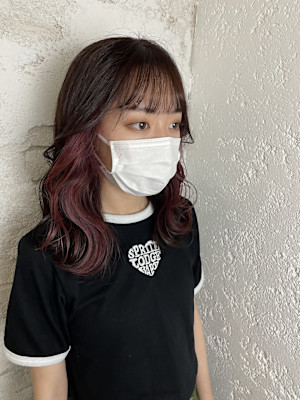 ピンクインナーカラーチェリーピンク成増地下鉄成増大山