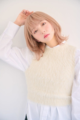 大人かわいいハイトーンミディアム