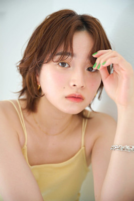 パーマ風くしゃっとヘア