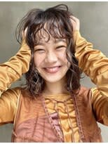 U-fu×ミディアムボブパーマ