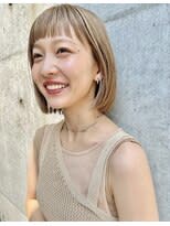 ハイトーンボブ/ベージュボブ