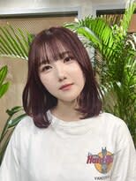 ピンクカラー/暖色系カラー/韓国ヘア