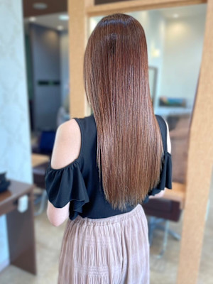 【MICHI 富田店　古作蓮】髪質改善　ストレート　うる艶