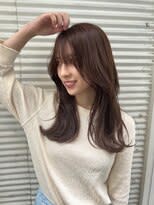 ミルクティーカラー/ミルクティーグレージュ/韓国風ヘア