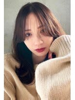 ブラウンカラー韓国風ヘア