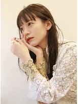 ブラウンカラー/韓国風ヘア/ストレートヘア