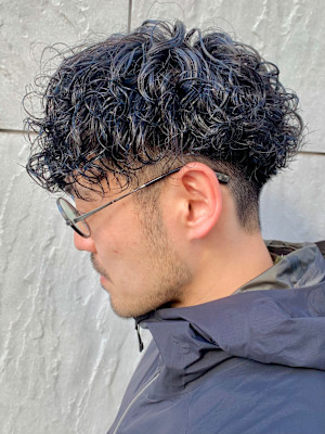 アッシュブラック/カルマパーマ/ベリーショート