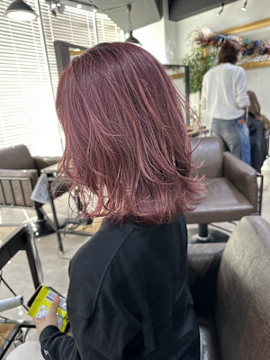 ハイライト　バレイヤージュ　デザインカラー アッシュベージュ