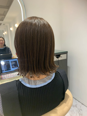 外ハネボブ×ヌーディベージュ