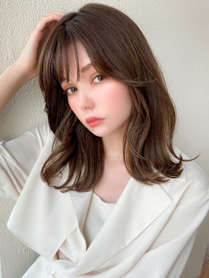 美髪/髪質改善/韓国/切りっぱなしボブ/フェイスレイヤー