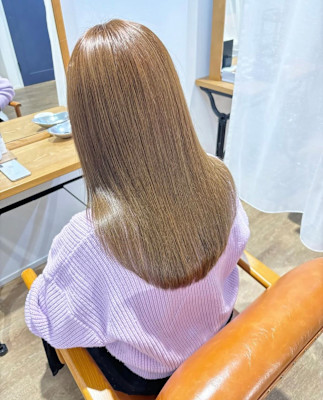 髪質改善トリートメントブリーチなしカラーハイライト