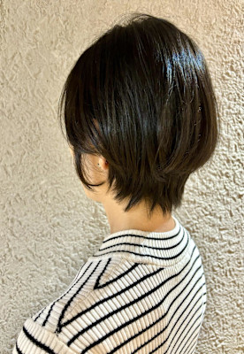 大人ボブひし形シルエット