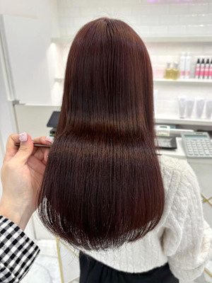 ブリーチなし艶々ピンクカラー＊まゆ