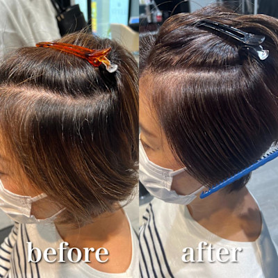 脱白髪染めハイライト/白髪にお悩みの方に/30代40代50代