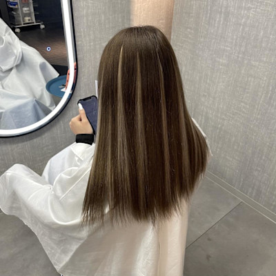 エクステで作るハイライト