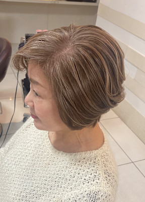 大人ベージュカラー☆白髪活かし