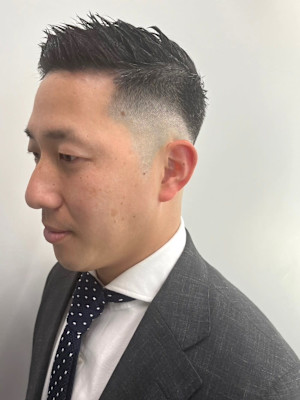 ビジネス　フェード　ベリーショート　メンズショート　爽やか