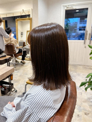 【MAGIC 米重】パツっと重めロブ×ワイドバング