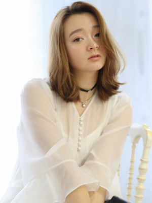 ワンカールセミディ/ミルクティーベージュ/20代30代40代