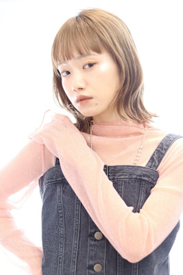 ミルクティーベージュ/セミディ/イルミナカラー/オン眉★