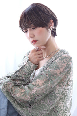 【10代20代30代】前髪あり×ひし形ショートボブ