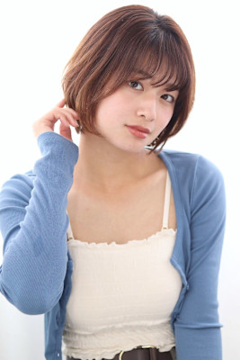 20代30代40代、大人可愛い似合わせひし形ショートボブ