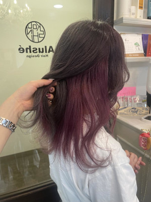 インナーカラーピンクバイオレット