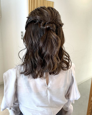 【hinari】#ヘアセット #ハーフアップ
