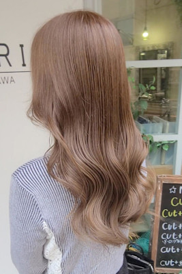★BERRYシアーカラー抜け感巻き髪シフォンベージュレイヤー