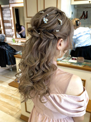 編み込みハーフアップ【町田】