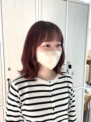 ピンクカラー／ピンクブラウン／ピンクベージュ／ミディアム