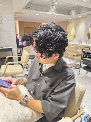 メンズパーマ/スパイラルパーマ/担当仙波