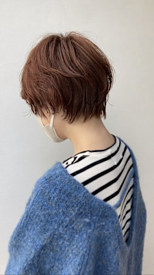 黒髪/グレーベージュ/レイヤーロング/前髪パーマ