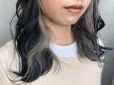 インナーカラー　グレージュ