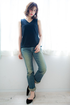 抜け感　ボブディ　ドライ仕上げ