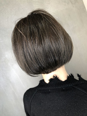 グレージュボブ　透明感