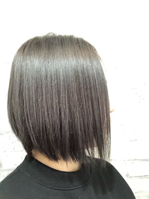 グレージュボブ　透明感