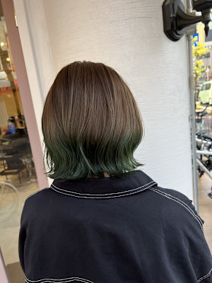 裾カラー　グリーン