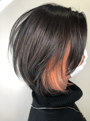 インナーカラー　オレンジ