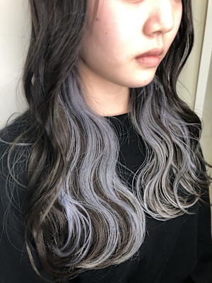 インナーカラー　グレー