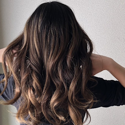 巻きロングスタイル　