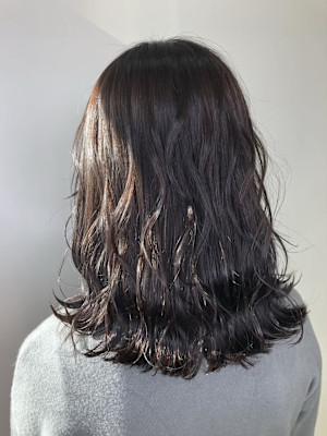 ミディアム　スタイル　グレージュ