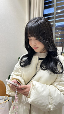 顔まわりカット　韓国ヘア