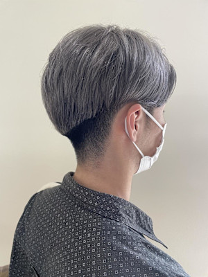 メンズカラー/メンズカット/センターパート