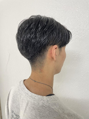 メンズカット/センターパート/ツーブロック