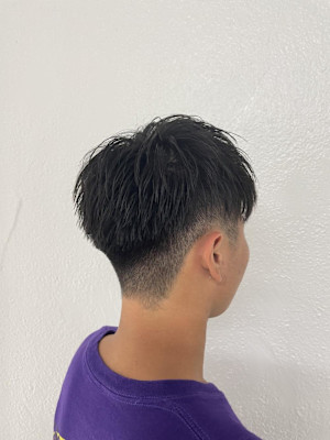 メンズカット/刈り上げショート/アップバング