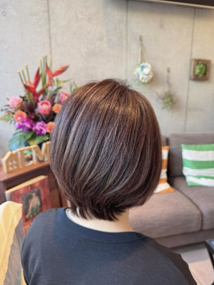 大人のくすみピンクショート